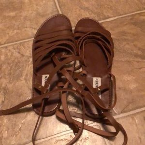 Steve Madden Brown Leather Sandals size 6.5